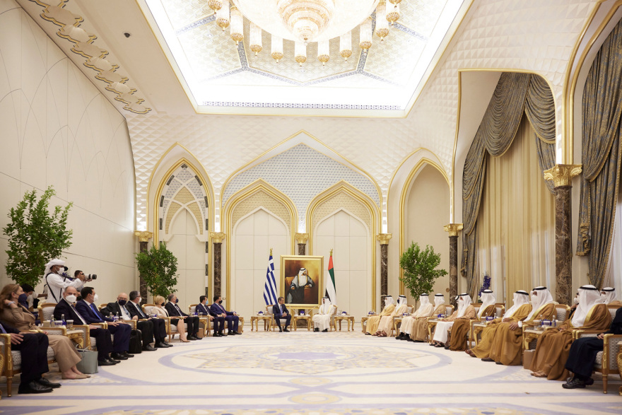 «Υποδέχομαι έναν φίλο» - Τι είπαν Μητσοτάκης και Διάδοχος του Θρόνου του Άμπου Ντάμπι