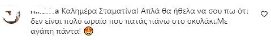 Σταματίνα Τσιμτσιλή: Αντιδράσεις για τη φωτογραφία που πατάει τον σκύλο στην εκπομπή της