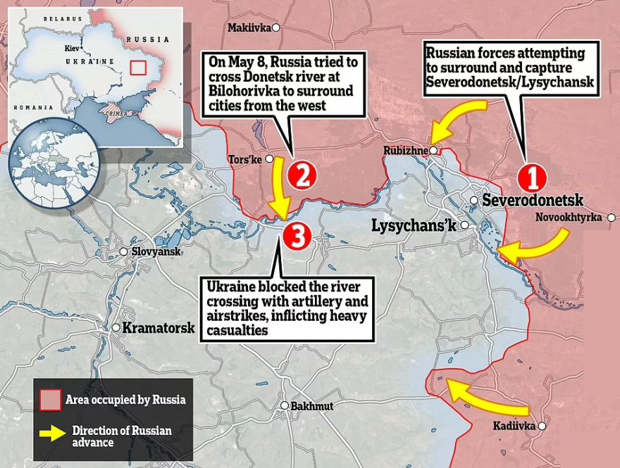 Πόλεμος στην Ουκρανία: Η πανωλεθρία του ρωσικού στρατού στην πόλη Λισιxάνσκ - Τεράστιες απώλειες για τους Ρώσους