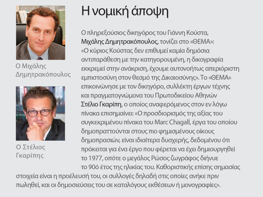 Δίωξη για κακούργημα: Ο αυθεντικός Σαγκάλ πλαστογραφήθηκε με σκάνερ από τη Σοφία Γιαννικοπούλου