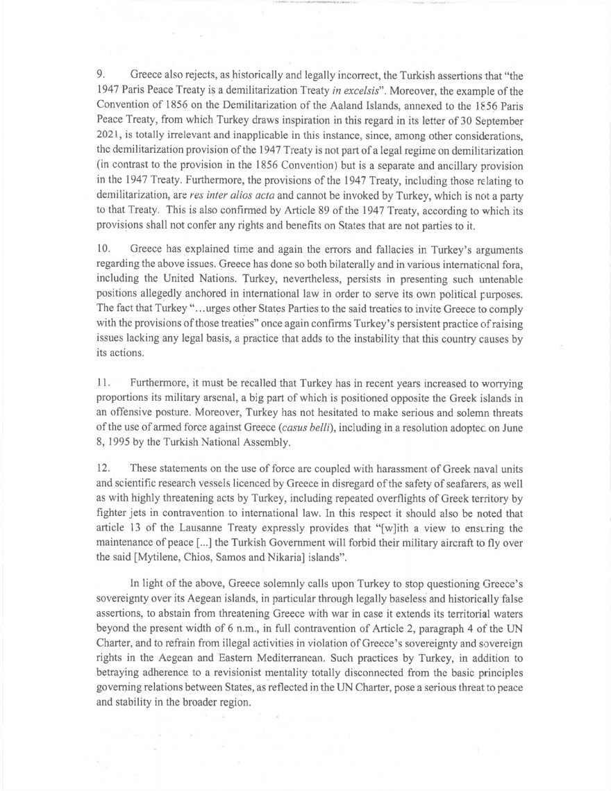 Με τσαμπουκάδες και απειλές αντέδρασε ο Τσαβούσογλου στην επιστολή της Ελλάδος στον ΟΗΕ