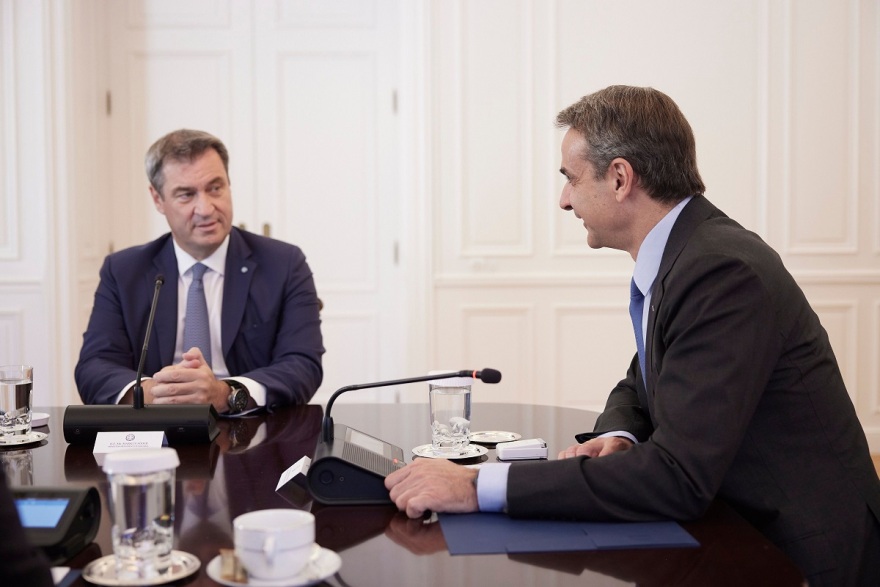 Μητσοτάκης: Τουρκική προκλητικότητα και επενδύσεις στο επίκεντρο της συνάντησης με τον Βαυαρό πρωθυπουργό