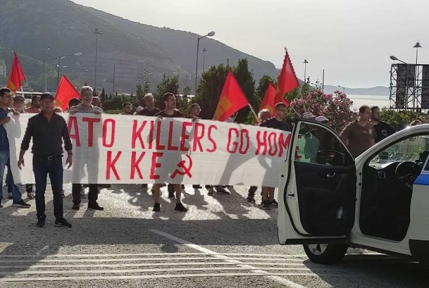 Ηγουμενίτσα: Μπλόκο από μέλη του ΚΚΕ σε νατοϊκή φάλαγγα