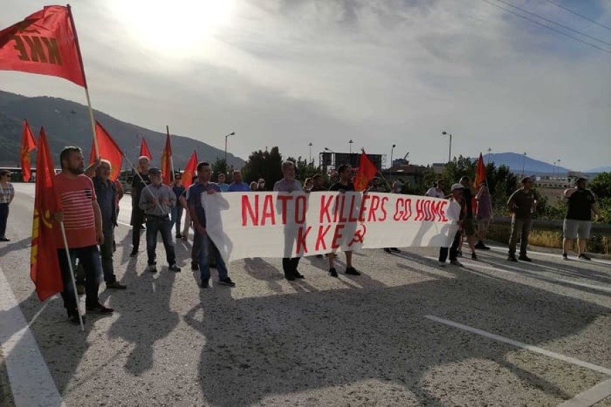 Ηγουμενίτσα: Μπλόκο από μέλη του ΚΚΕ σε νατοϊκή φάλαγγα