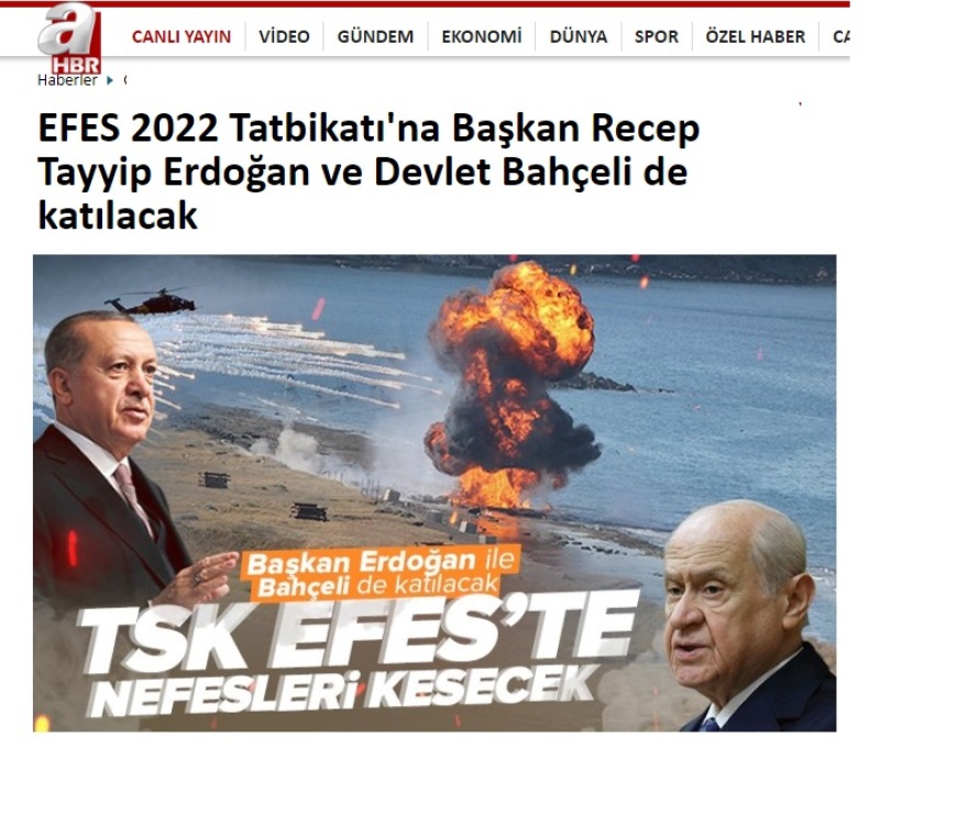 Τουρκία: «Απόβαση σε νησιά» στην άσκηση EFES 2022 - Ερντογάν και Μπαχτσελί στήνουν σόου στη Σμύρνη