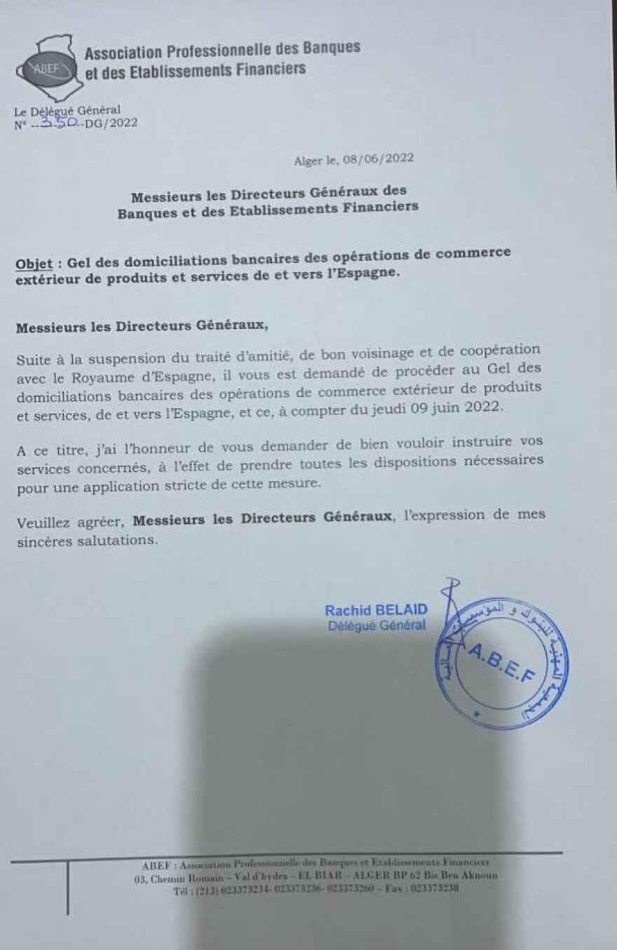 Αλγερία: Στον πάγο οι εμπορικές συναλλαγές με την Ισπανία