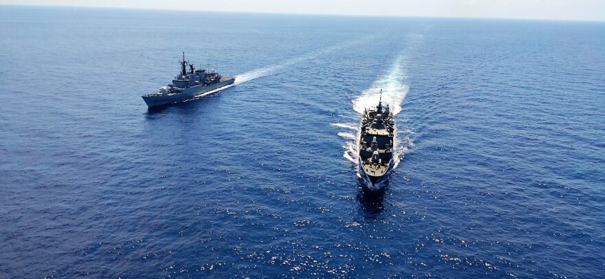 Συνεκπαίδευση της φρεγάτας «Ύδρα» με την ιταλική «Libeccio» νοτιοδυτικά της Κρήτης - Φωτογραφίες