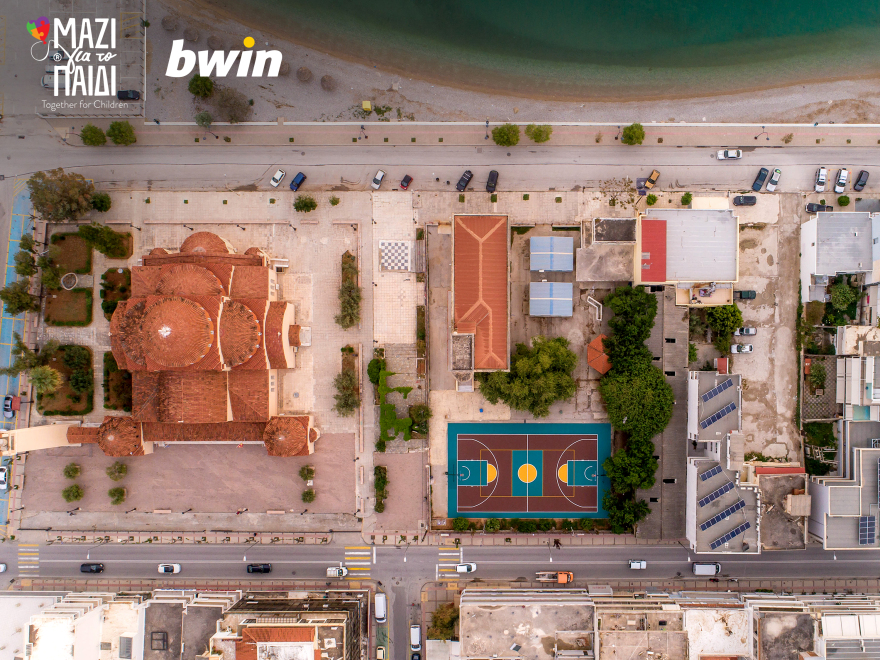 Bwin και Ένωση «Μαζί για το Παιδί» εγκαινίασαν το νέο γήπεδο στο Κιάτο, παρουσία του Βασίλη Σπανούλη!