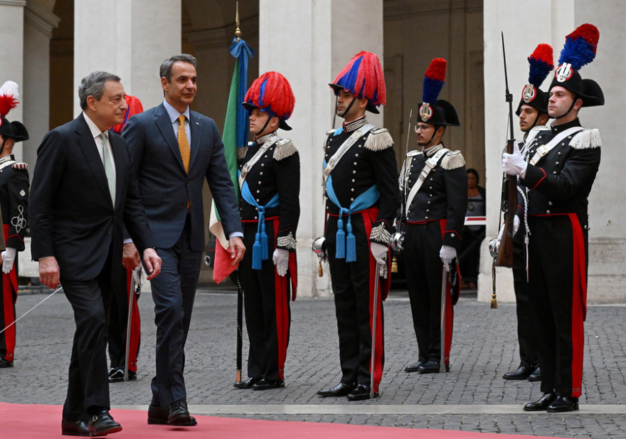 Συνάντηση στην Ιταλία: Κοινό αίτημα Μητσοτάκη - Ντράγκι για πλαφόν στη χονδρική τιμή του φυσικού αερίου