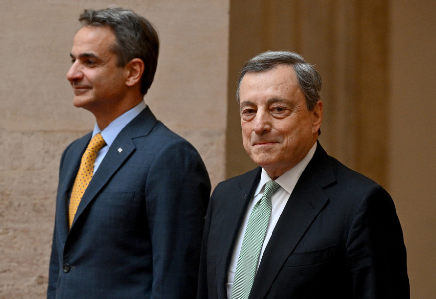 Συνάντηση στην Ιταλία: Κοινό αίτημα Μητσοτάκη - Ντράγκι για πλαφόν στη χονδρική τιμή του φυσικού αερίου