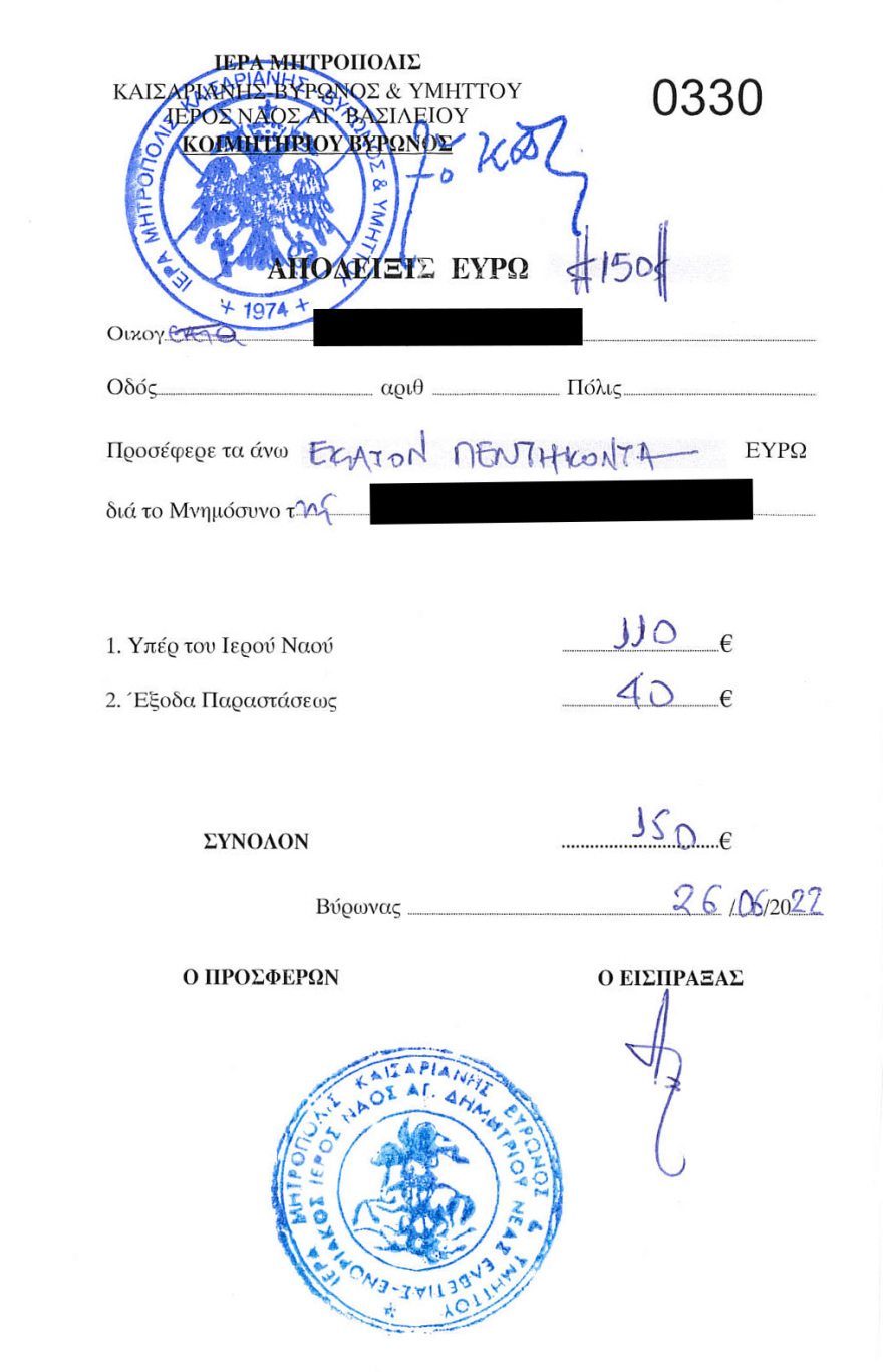 «Ιερή» βιομηχανία εν μέσω κρίσης: 150 ευρώ το μνημόσυνο -και μόνο μετρητά