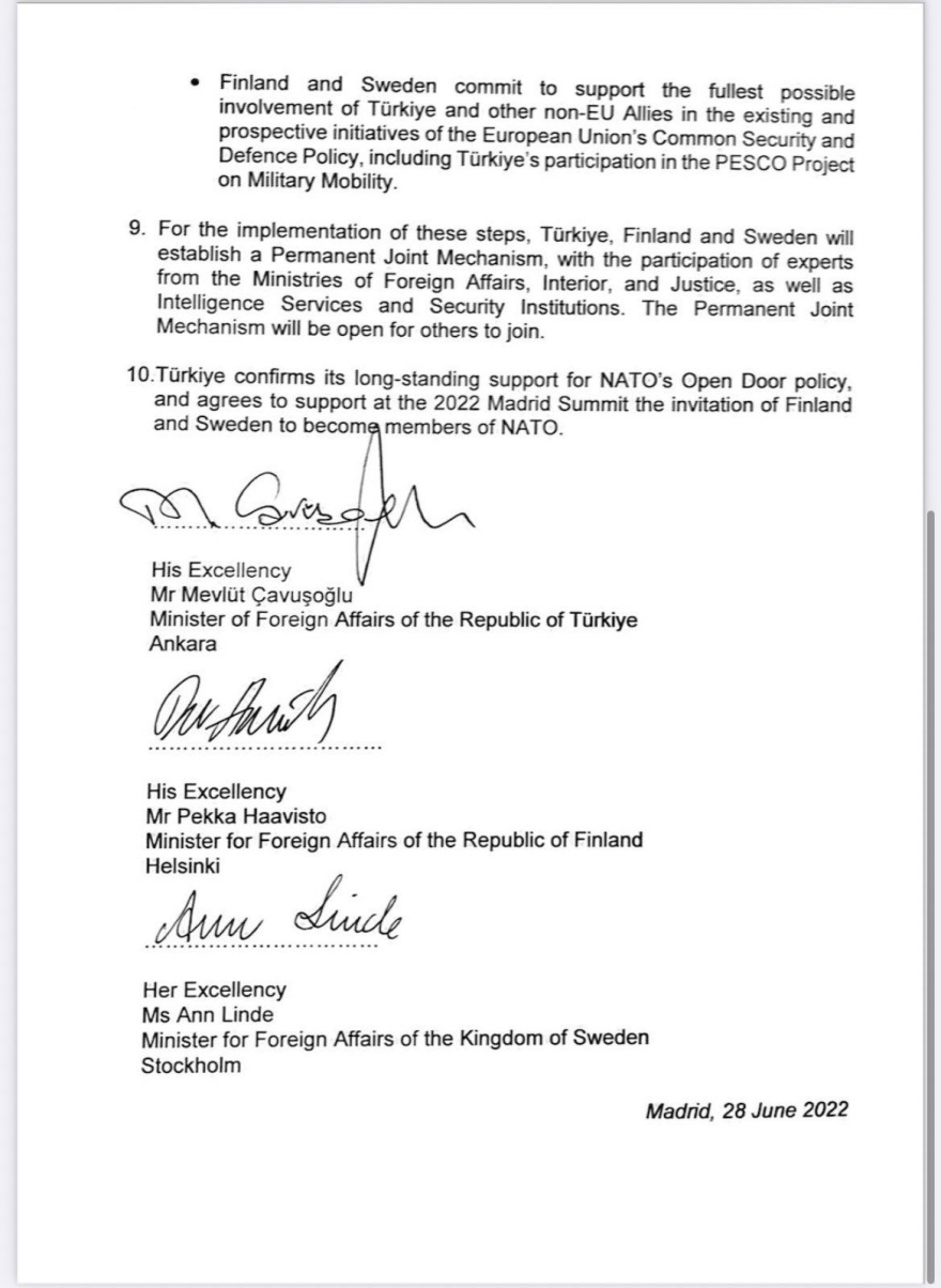 Μπάιντεν για την υπογραφή του τριμερούς μνημονίου: Yπέροχα νέα, ενισχύεται το ΝΑΤΟ