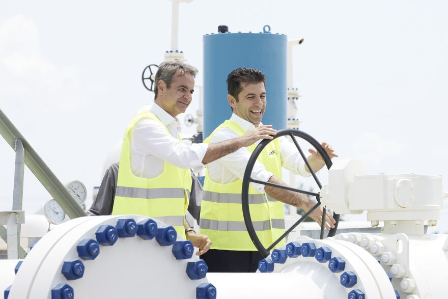 Κομοτηνή: Μητσοτάκης και Πετκόφ έθεσαν σε λειτουργία τον αγωγό φυσικού αερίου IGB