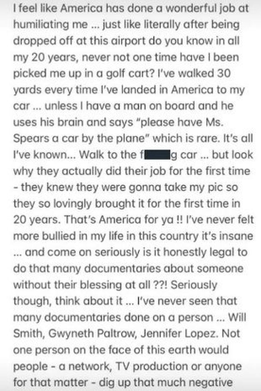 Μπρίτνεϊ Σπίαρς: «Η Αμερική έκανε θαυμάσια δουλειά στο να με ταπεινώνει» 