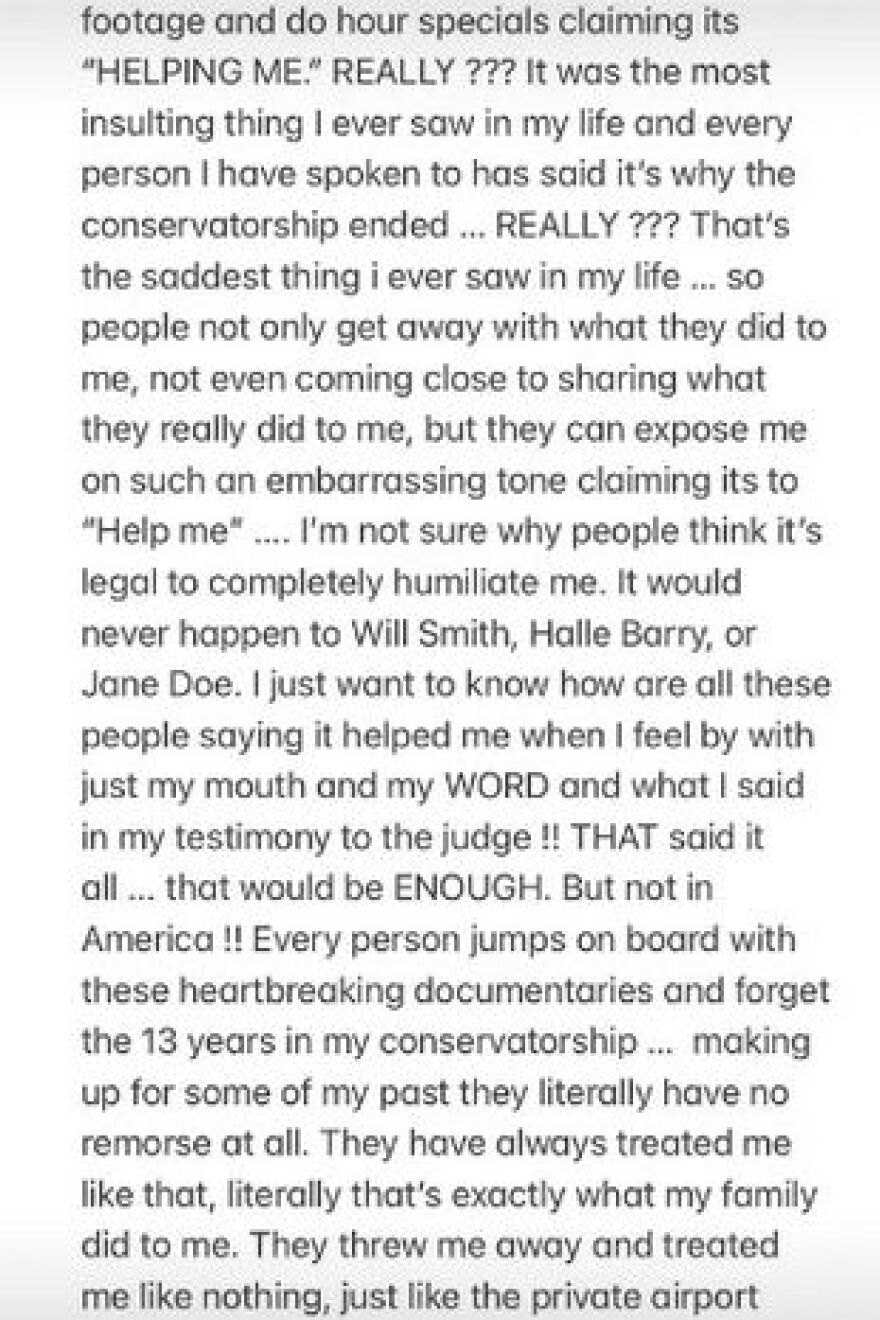 Μπρίτνεϊ Σπίαρς: «Η Αμερική έκανε θαυμάσια δουλειά στο να με ταπεινώνει» 