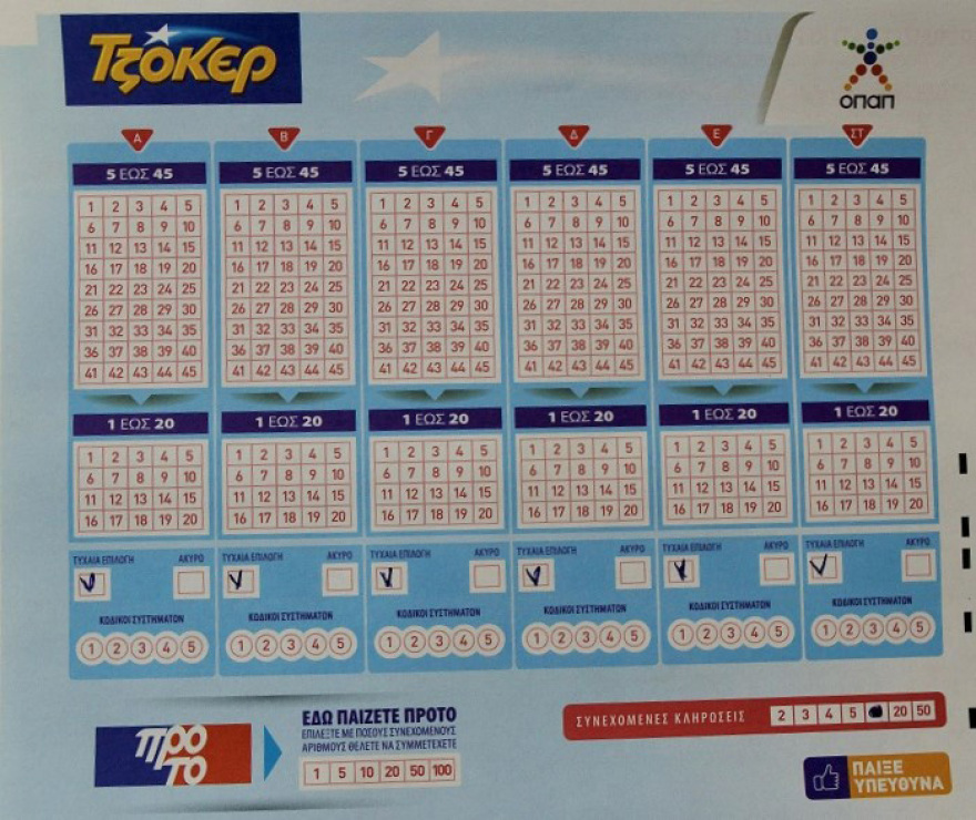 Κέρδισε 3,1 εκατ. ευρώ στο ΤΖΟΚΕΡ με 2,5 ευρώ