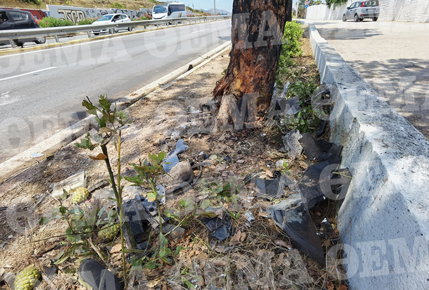 Βίντεο-σοκ από το θανατηφόρο τροχαίο στην Μαραθώνος: Το αυτοκίνητο εξερράγη σαν πύρινη μπάλα