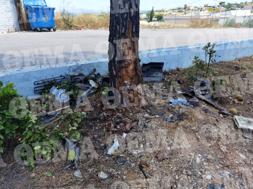 Βίντεο-σοκ από το θανατηφόρο τροχαίο στην Μαραθώνος: Το αυτοκίνητο εξερράγη σαν πύρινη μπάλα