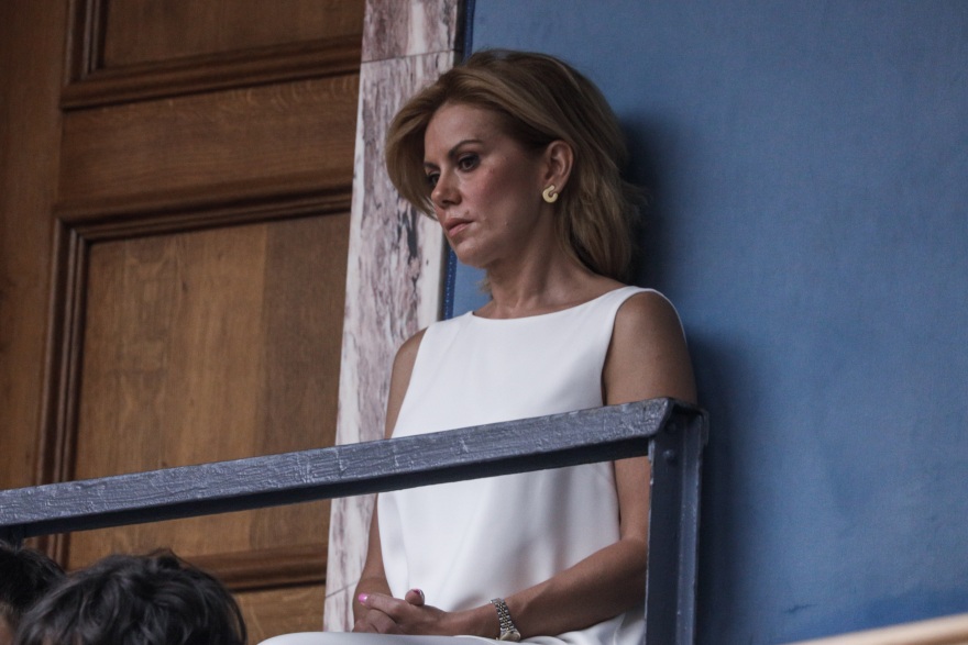 Άδωνις Γεωργιάδης - Ευγενία Μανωλίδου: Μαζί στη Βουλή μετά τη διάψευση των φημών ότι τη χτύπησε - Δείτε φωτογραφίες