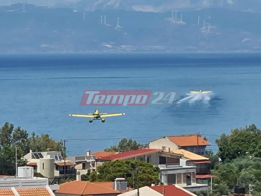 Φωτιά στην Αχαΐα: Εκτός ελέγχου η πυρκαγιά στην Καλλιθέα 