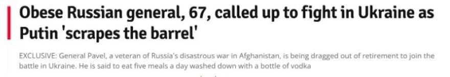 Πόλεμος στην Ουκρανία: Ψευδείς οι πληροφορίες ότι ο Πούτιν στέλνει τον εν αποστρατεία στρατηγό «Πάβελ» στην πρώτη γραμμή