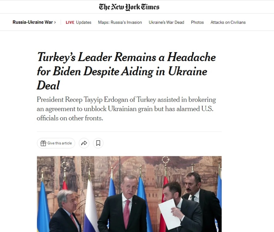 Ανάλυση New York Times: Γιατί ο Ερντογάν παραμένει «πονοκέφαλος» για την κυβέρνηση Μπάιντεν