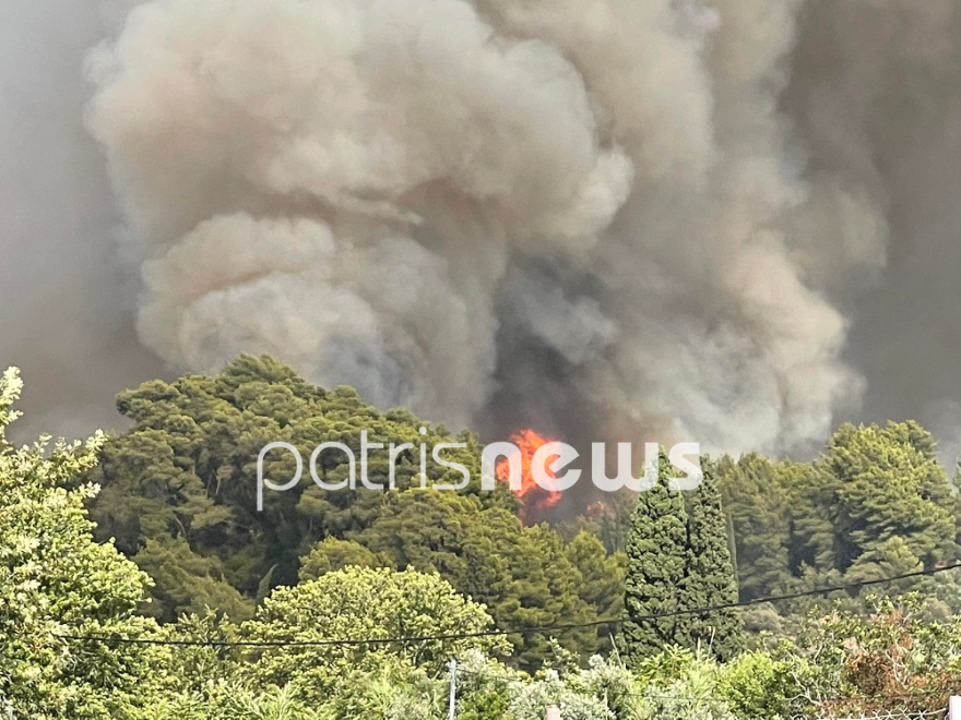 Δραματικές ώρες στα Κρέστενα της Ηλείας: Οι φλόγες έφτασαν στις αυλές των σπιτιών - Κινδυνεύουν τρία χωριά
