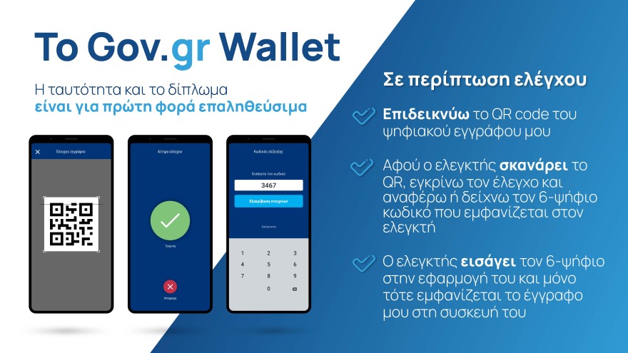 Gov.gr Wallet: Ταυτότητα και δίπλωμα με ένα «κλικ» στο κινητό μας - 17 ερωταπαντήσεις
