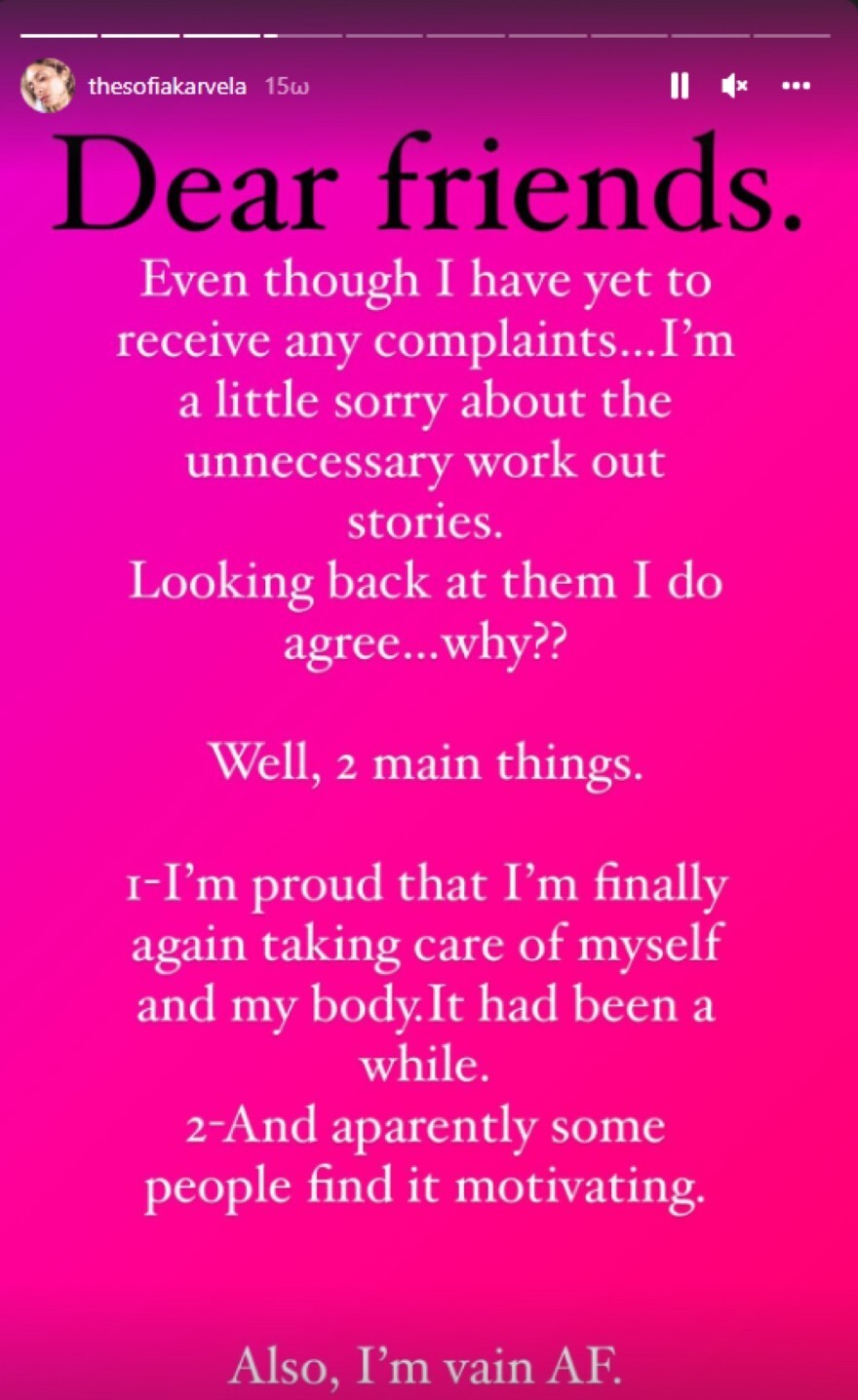 Σοφία Καρβέλα: Γιατί ζήτησε συγγνώμη από τους followers της