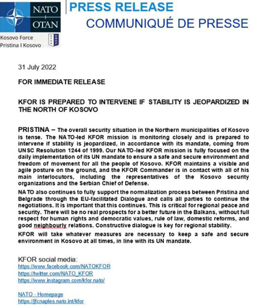 Κρίση στο Κόσοβο: Δύσκολη νύχτα για την «ισορροπία τρόμου» Σέρβων – Αλβανόφωνων με φόντο την Ουκρανία