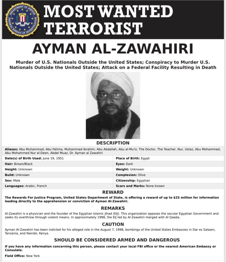 Μπάιντεν: Ανακοίνωσε ότι ο ηγέτης της Αλ Κάιντα σκοτώθηκε σε αμερικανικό αεροπορικό πλήγμα στο Αφγανιστάν