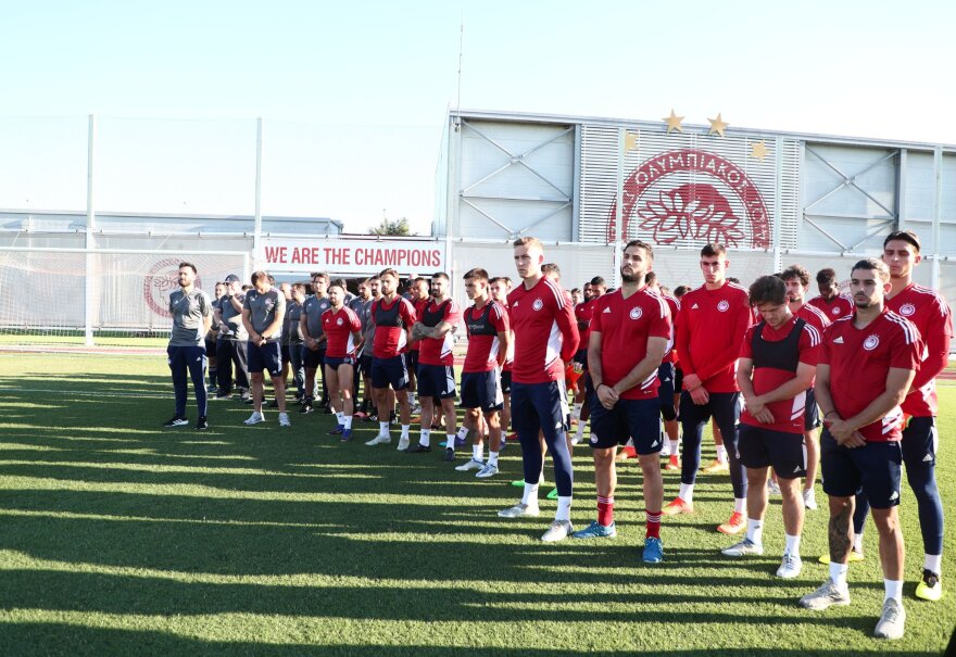 Ολυμπιακός: Αγιασμός παρουσία Βαγγέλη Μαρινάκη 