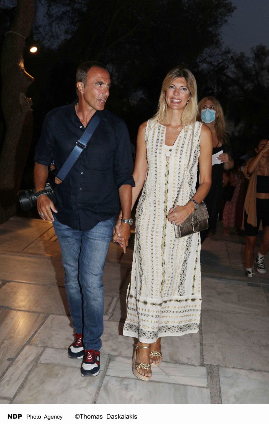 Νίκος Αλιάγας: Στο Ηρώδειο με τη σύζυγό του