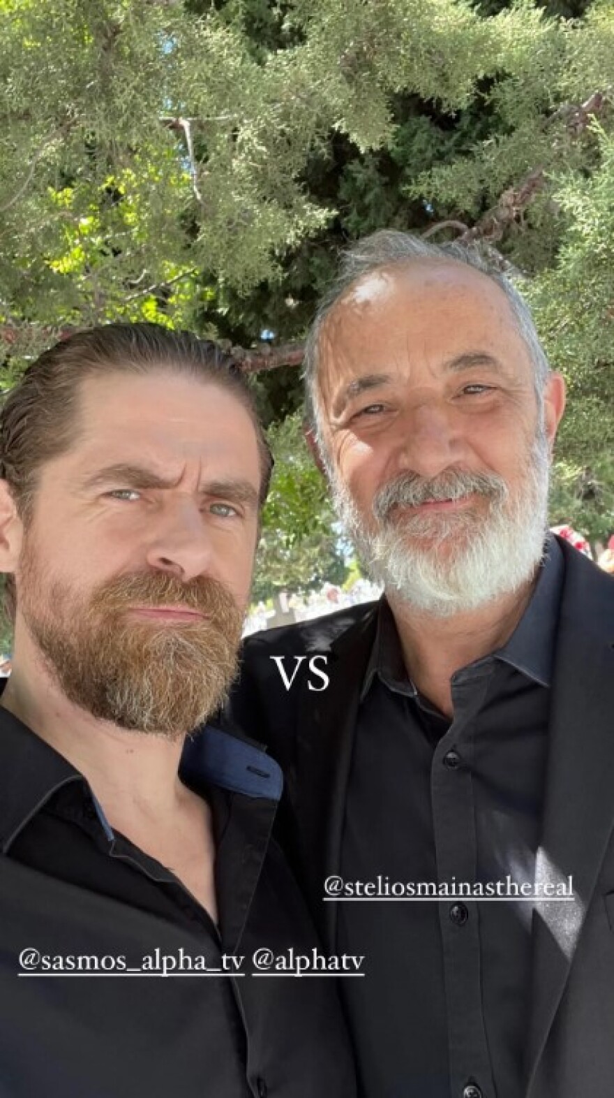 Σασμός: Δημήτρης Λάλος και Στέλιος Μάινας φωτογραφίζονται μαζί στα γυρίσματα
