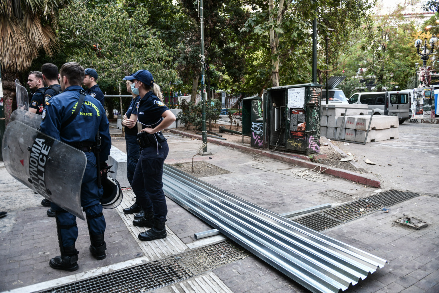Εξάρχεια: Ξεκίνησαν οι εργασίες για το Μετρό παρουσία της αστυνομίας