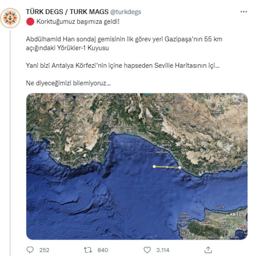 Αμπντούλ Xαμίτ Χαν: Έπιασε δουλειά - Θα «τρυπήσει» εντός τουρκικής υφαλοκρηπίδας