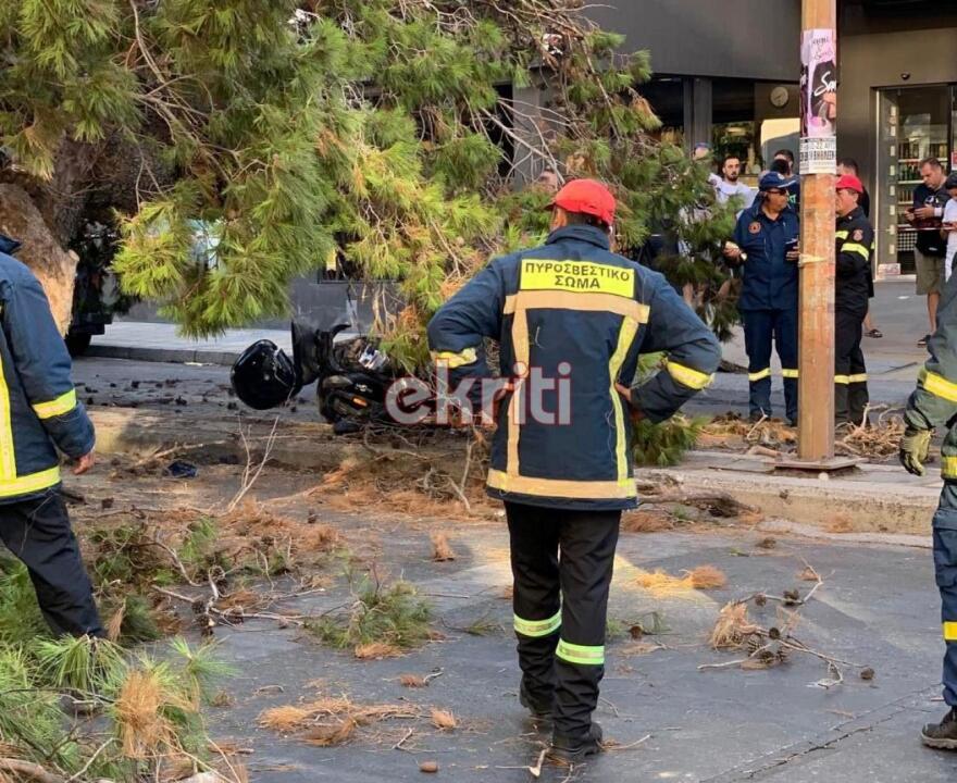 Απίστευτη τραγωδία στο Ηράκλειο Κρήτης – Νεκρός 50χρονος μοτοσικλετιστής που καταπλακώθηκε από δέντρο