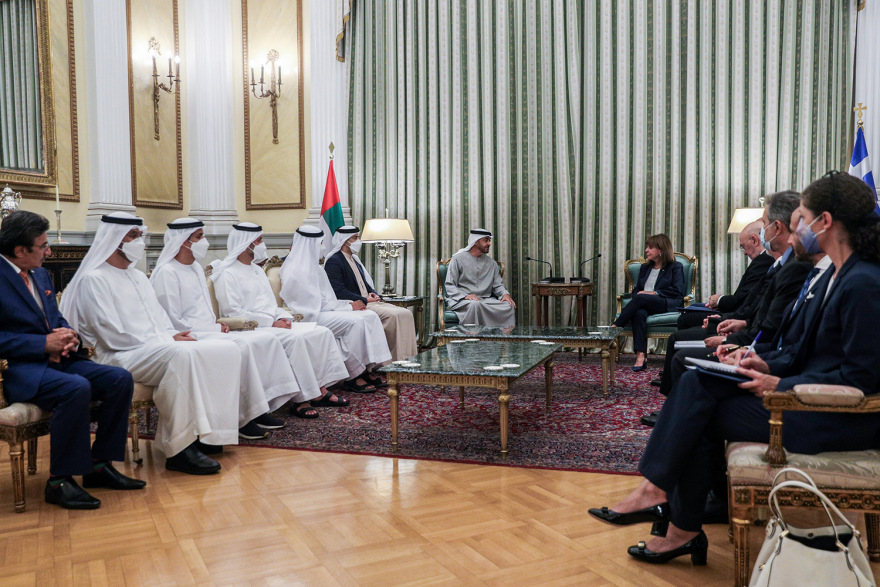 Σακελλαροπούλου: Υποδέχθηκε τον πρόεδρο των Εμιράτων