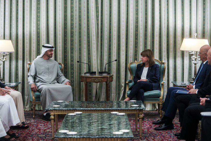 Σακελλαροπούλου: Υποδέχθηκε τον πρόεδρο των Εμιράτων