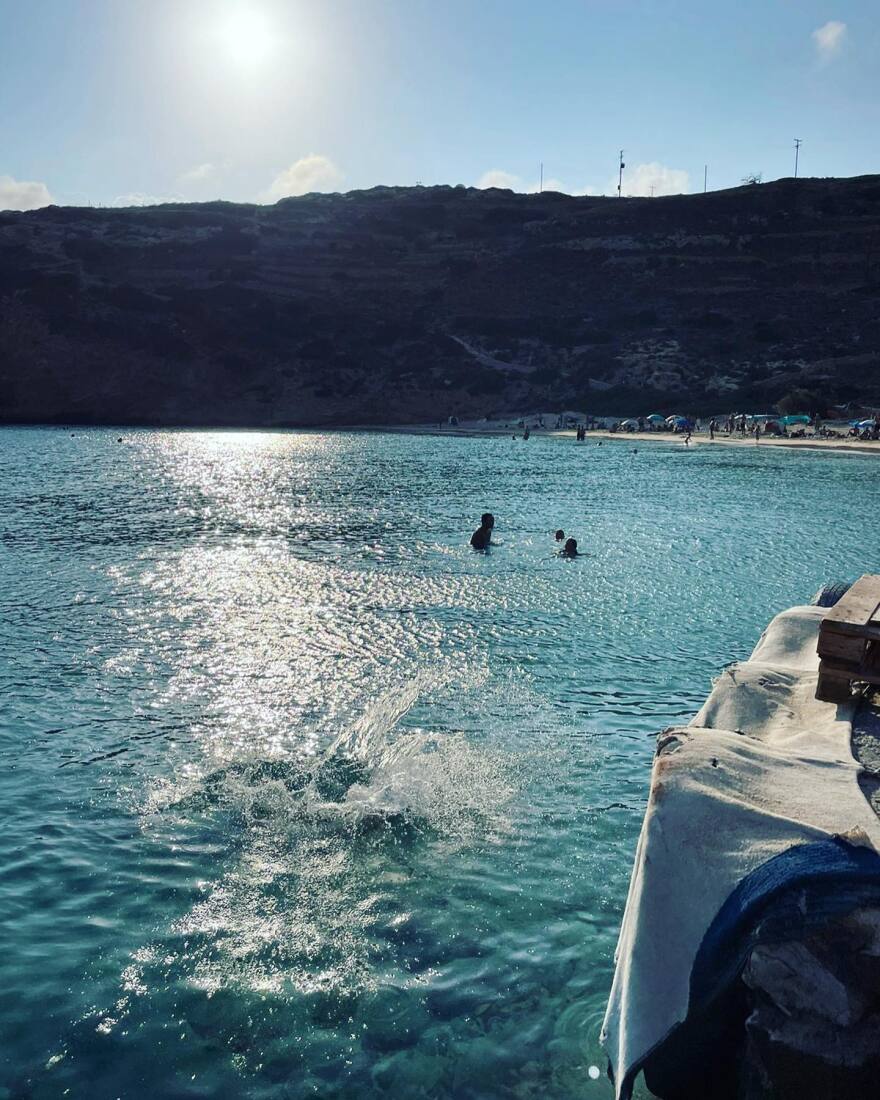 Κατερίνα Παπουτσάκη: Οι βουτιές της ηθοποιού στη Δονούσα 