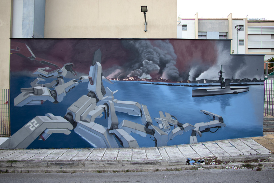 Θεσσαλονίκη: Ο πόνος της Μικρασιατικής καταστροφής σε ένα τρίπτυχο graffiti για τα 100 χρόνια από το 1922