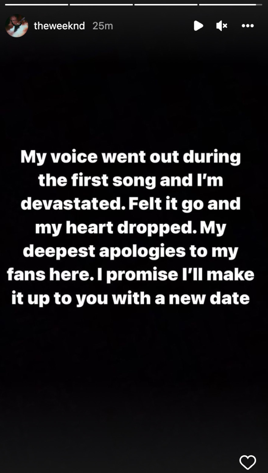 Weeknd: Ο τραγουδιστής διέκοψε συναυλία του - «Έχασα τη φωνή μου… Συγγνώμη»  