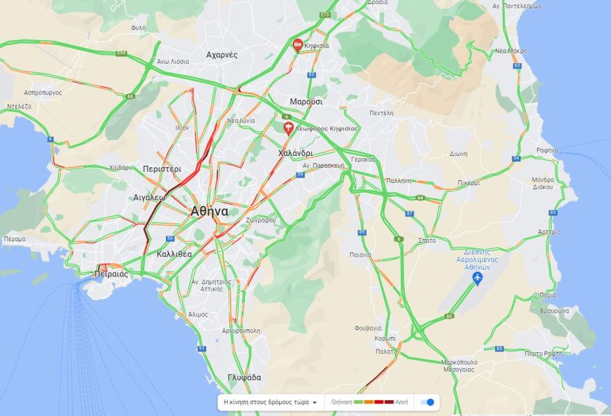 Κίνηση τώρα: Πού θα βρείτε μποτιλιάρισμα αυτή την ώρα, δείτε live εικόνα