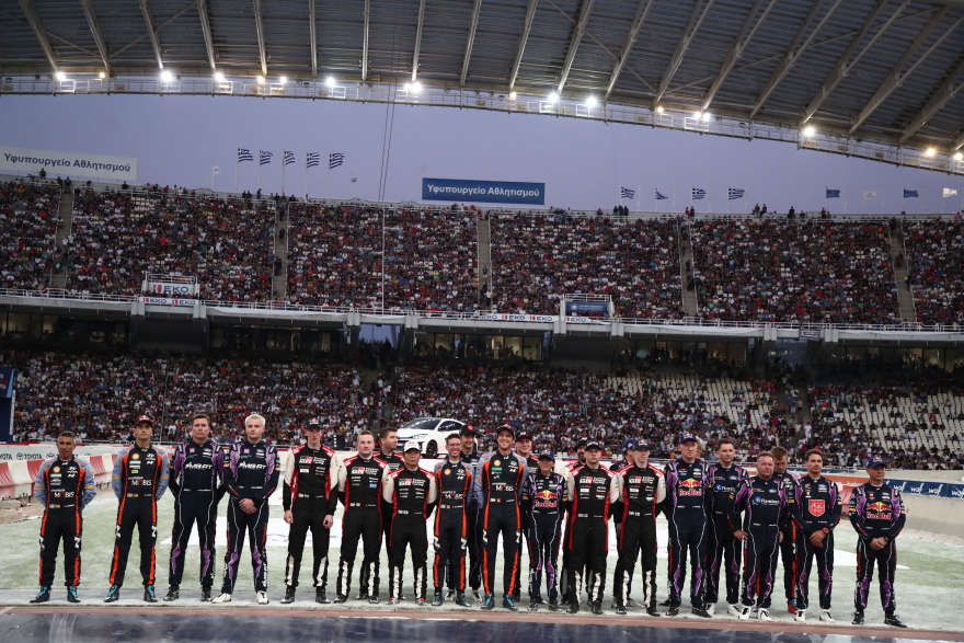 ΕΚΟ Ράλλυ Ακρόπολις 2022: Ταχύτερος ο Τιερί Νεβίλ στην υπερειδική του OAKA - Δείτε βίντεο και φωτογραφίες