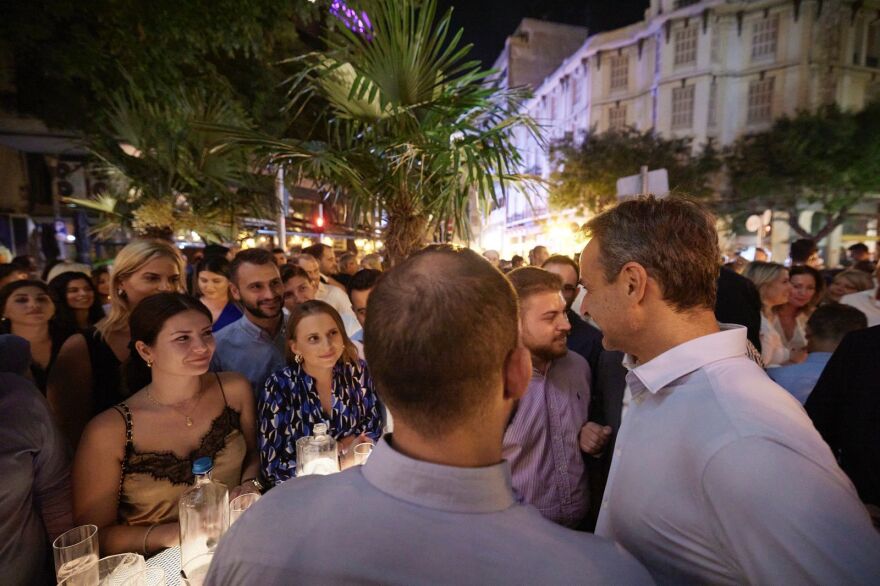 O Κυριάκος Μητσοτάκης συναντήθηκε με νέους στο περιθώριο των εργασιών της ΔΕΘ