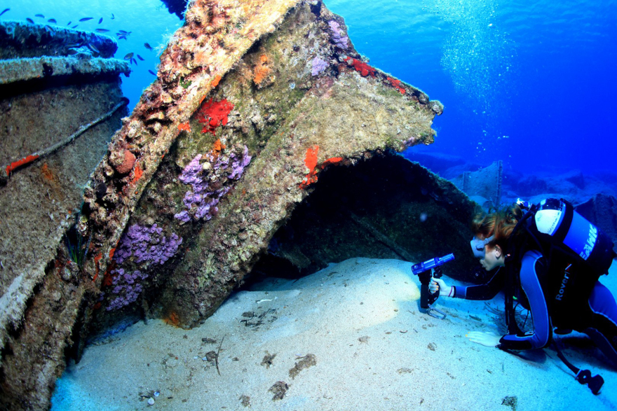 Εντυπωσιακές φωτογραφίες από «υποθαλάσσιο μουσείο» έξι ναυαγίων στην Κάρπαθο