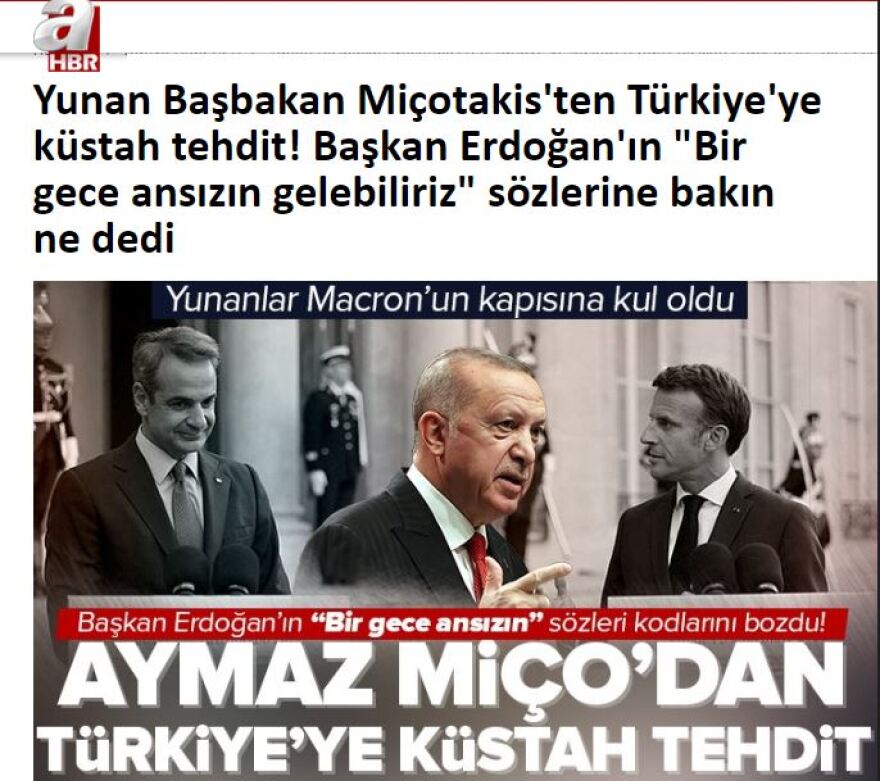 Ελληνοτουρκικά: Εκνευρισμός στα τουρκικά ΜΜΕ για τη συνάντηση Μητσοτάκη - Μακρόν