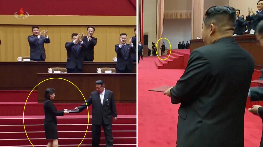 Μυστήριο με την άγνωστη γυναίκα με τον χαρτοφύλακα δίπλα στον Κιμ Γιονγκ-Ουν