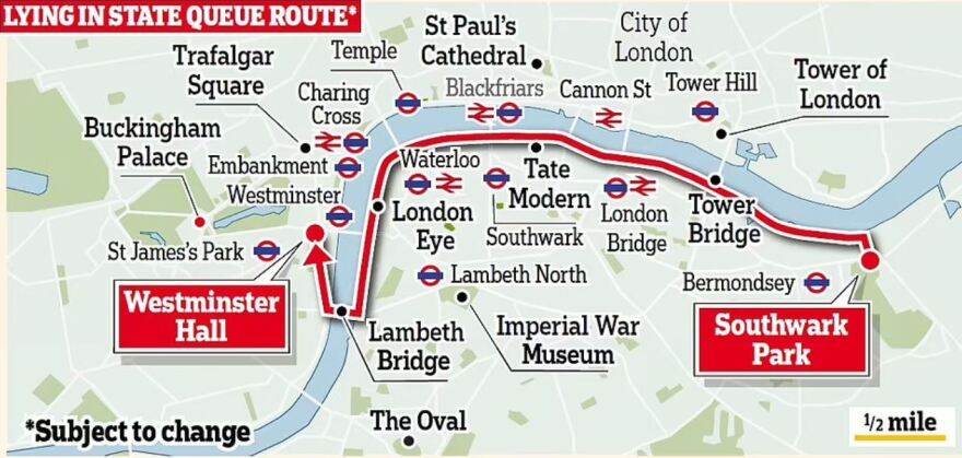 Βασίλισσα Ελισάβετ: Ουρές χιλιομέτρων στο Λονδίνο εν αναμονή της μεταφοράς της σορού της