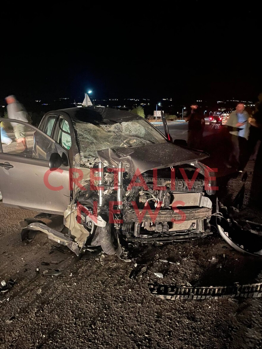 Ηράκλειο Κρήτης: Νεκρός άνδρας μετά από σφοδρή σύγκρουση μηχανής με αυτοκίνητο